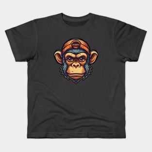 Chimpanzee monkey hipster Kids T-Shirt